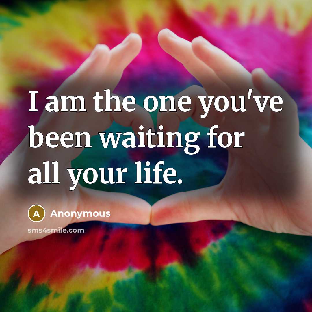 “I am the one you've been waiting for all your…” quote by Anonymous