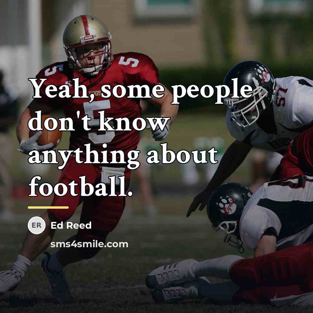 “Yeah, some people don't know anything about football.…” quote by Ed Reed