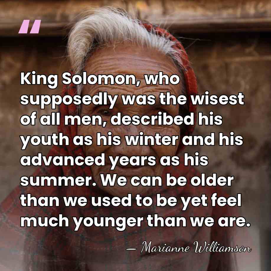 King Solomon, who supposedly was the wisest of all men, described his&hellip; - Marianne Williamson