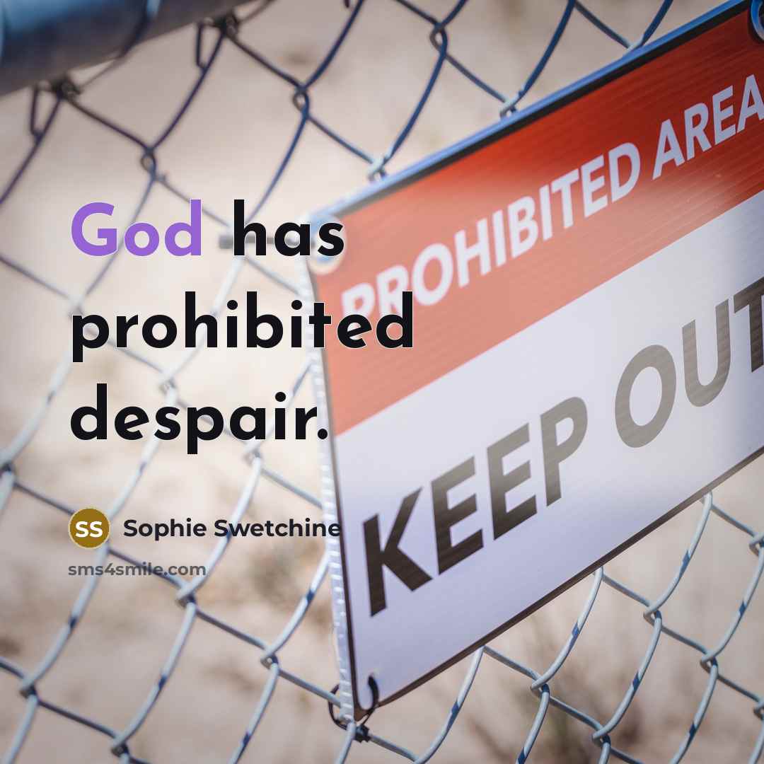 “God has prohibited despair.…” quote by Sophie Swetchine