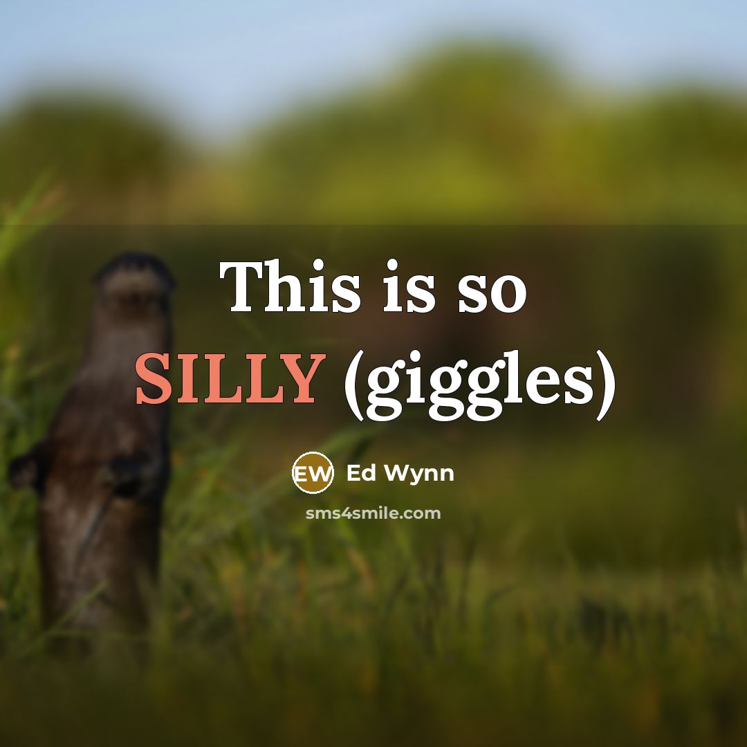 “This is so SILLY (giggles)…” quote by Ed Wynn