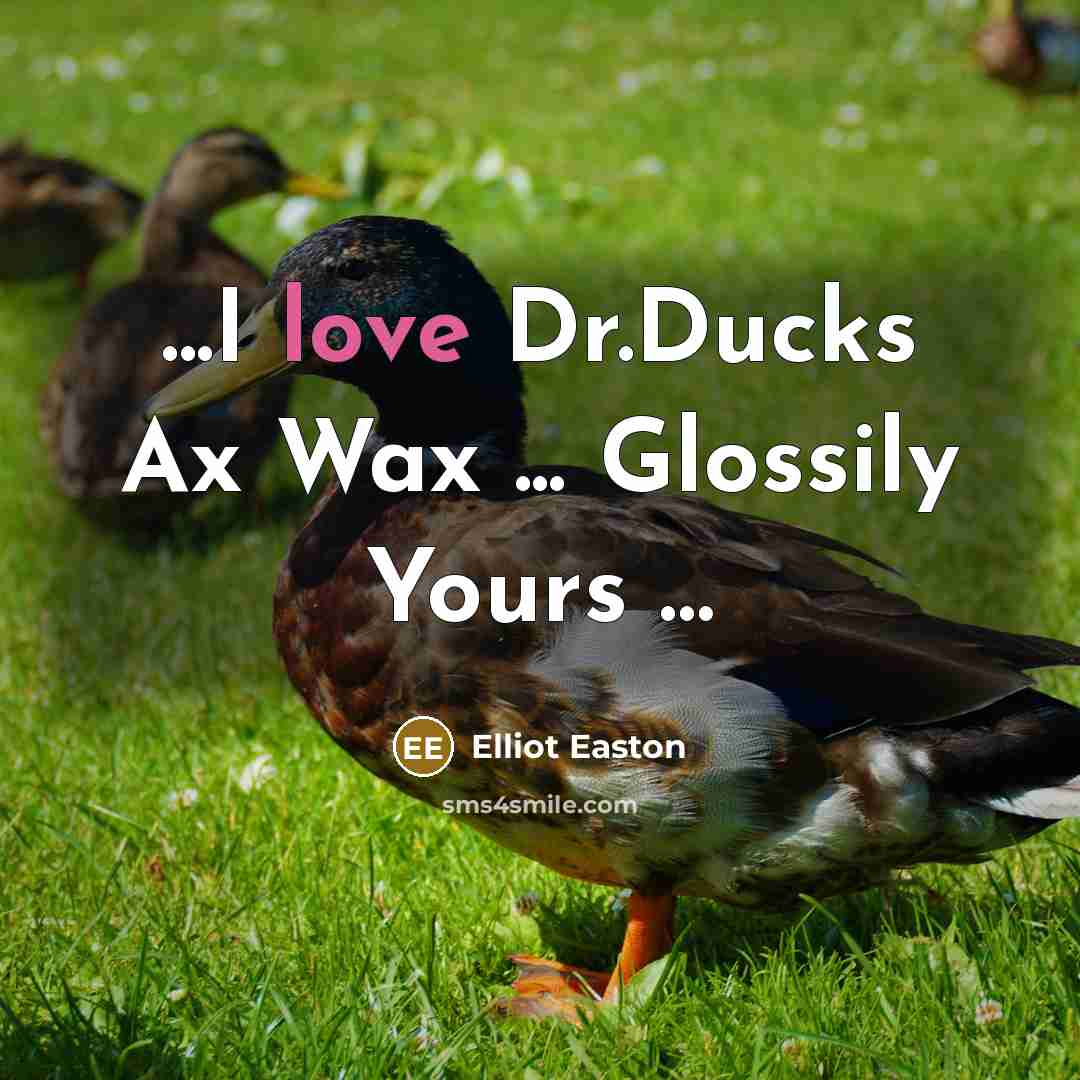 “...I love Dr.Ducks Ax Wax ... Glossily Yours ....…” quote by Elliot Easton