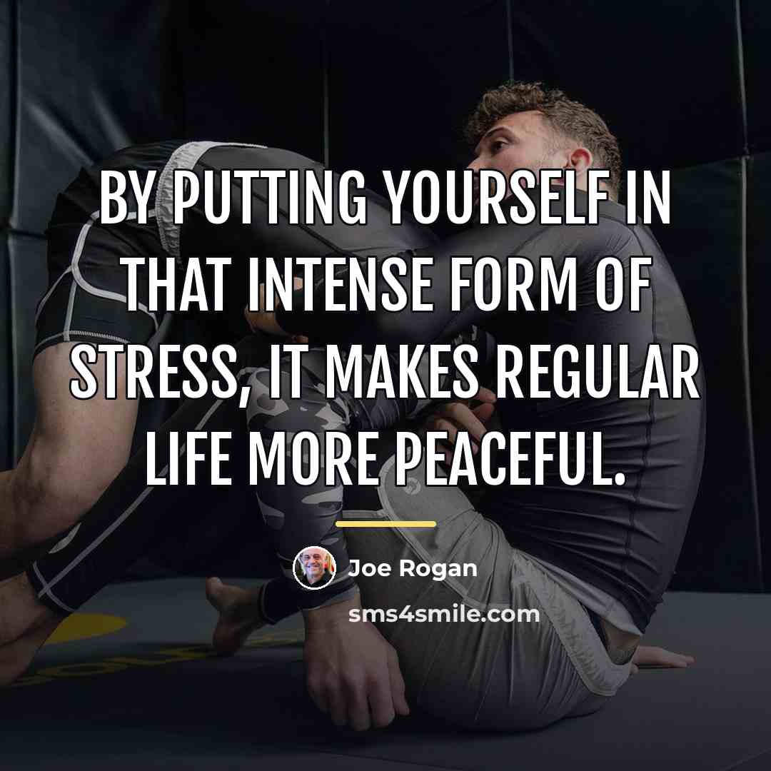 “By putting yourself in that intense form of stress, it…” quote by Joe Rogan