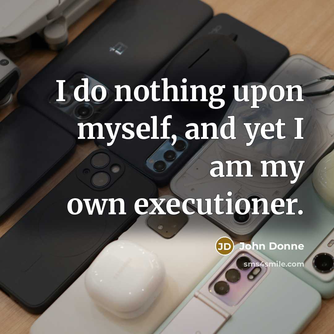 “I do nothing upon myself, and yet I am my…” quote by John Donne