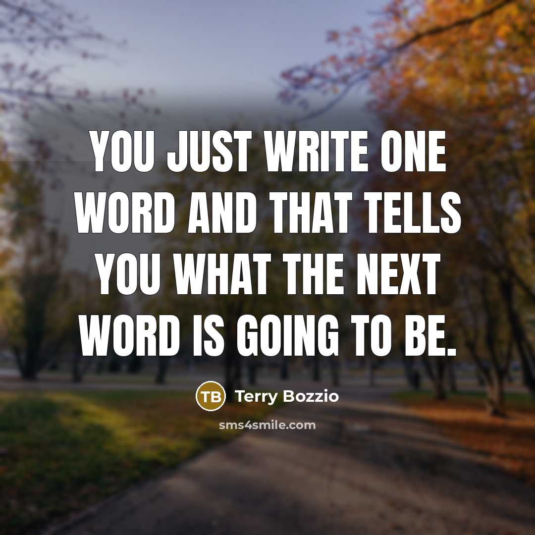 “You just write one word and that tells you what…” quote by Terry Bozzio