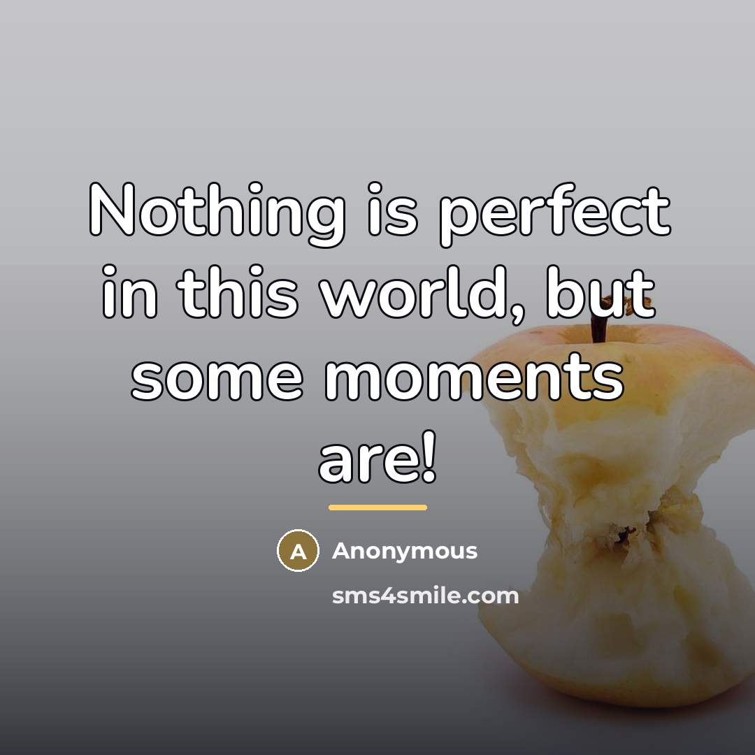 “Nothing is perfect in this world, but some moments are!…” quote by Anonymous