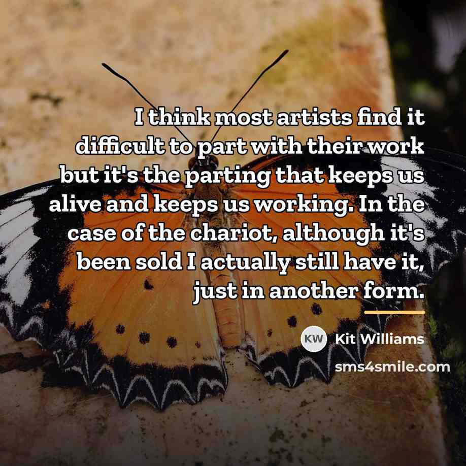 “I think most artists find it difficult to part with…” quote by Kit Williams