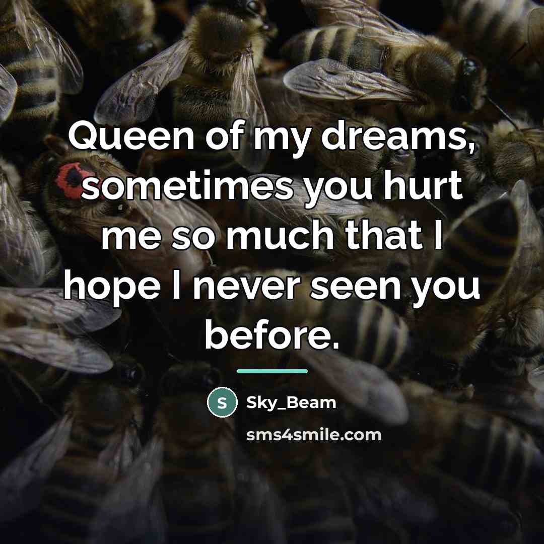 “Queen of my dreams, sometimes you hurt me so much…” quote by Sky_Beam