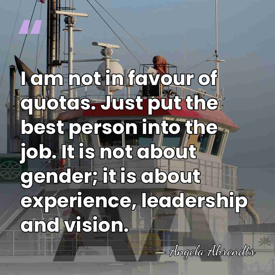 I am not in favour of quotas. Just put the best person&hellip; - Angela Ahrendts