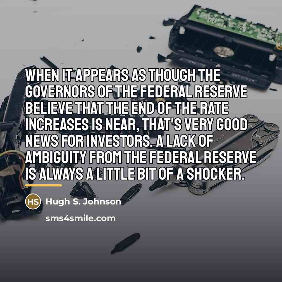 “When it appears as though the governors of the Federal…” quote by Hugh S. Johnson