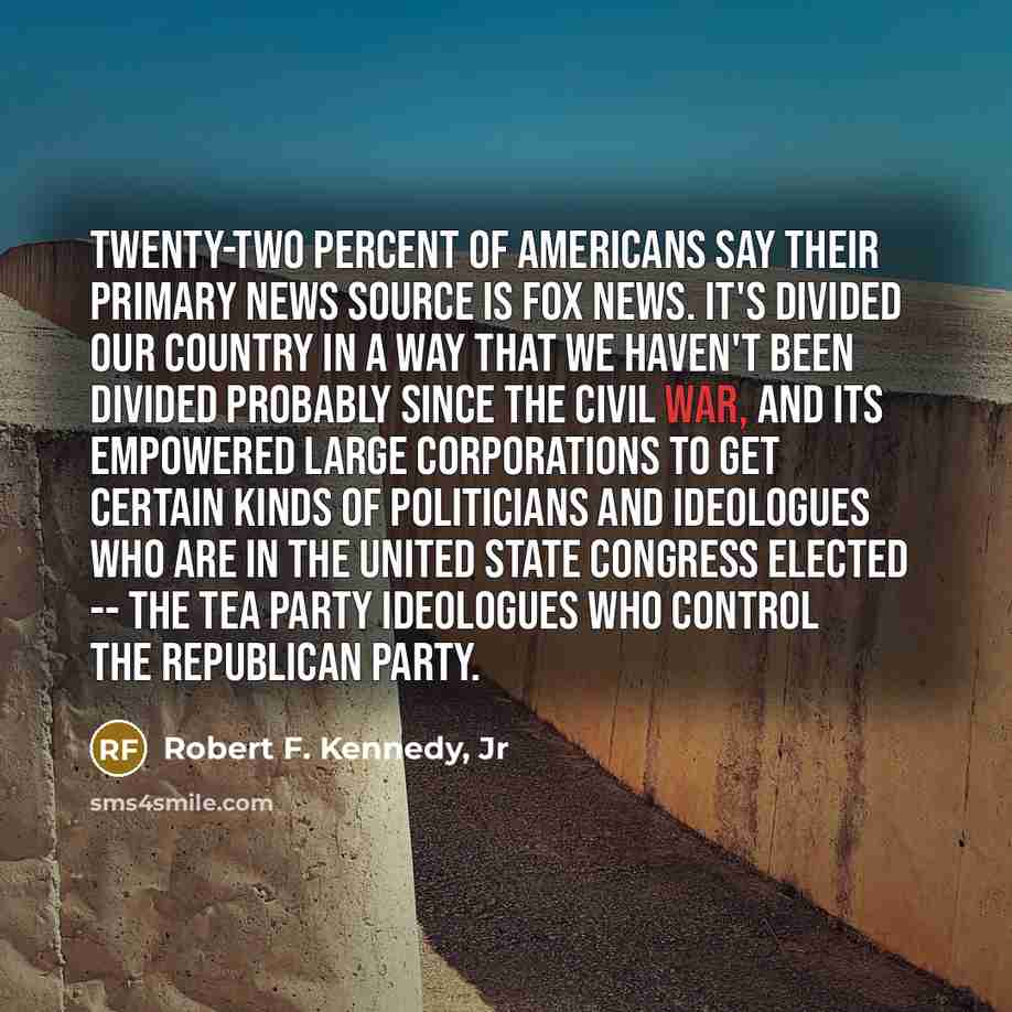 “Twenty-two percent of Americans say their primary news source is…” quote by Robert F. Kennedy, Jr