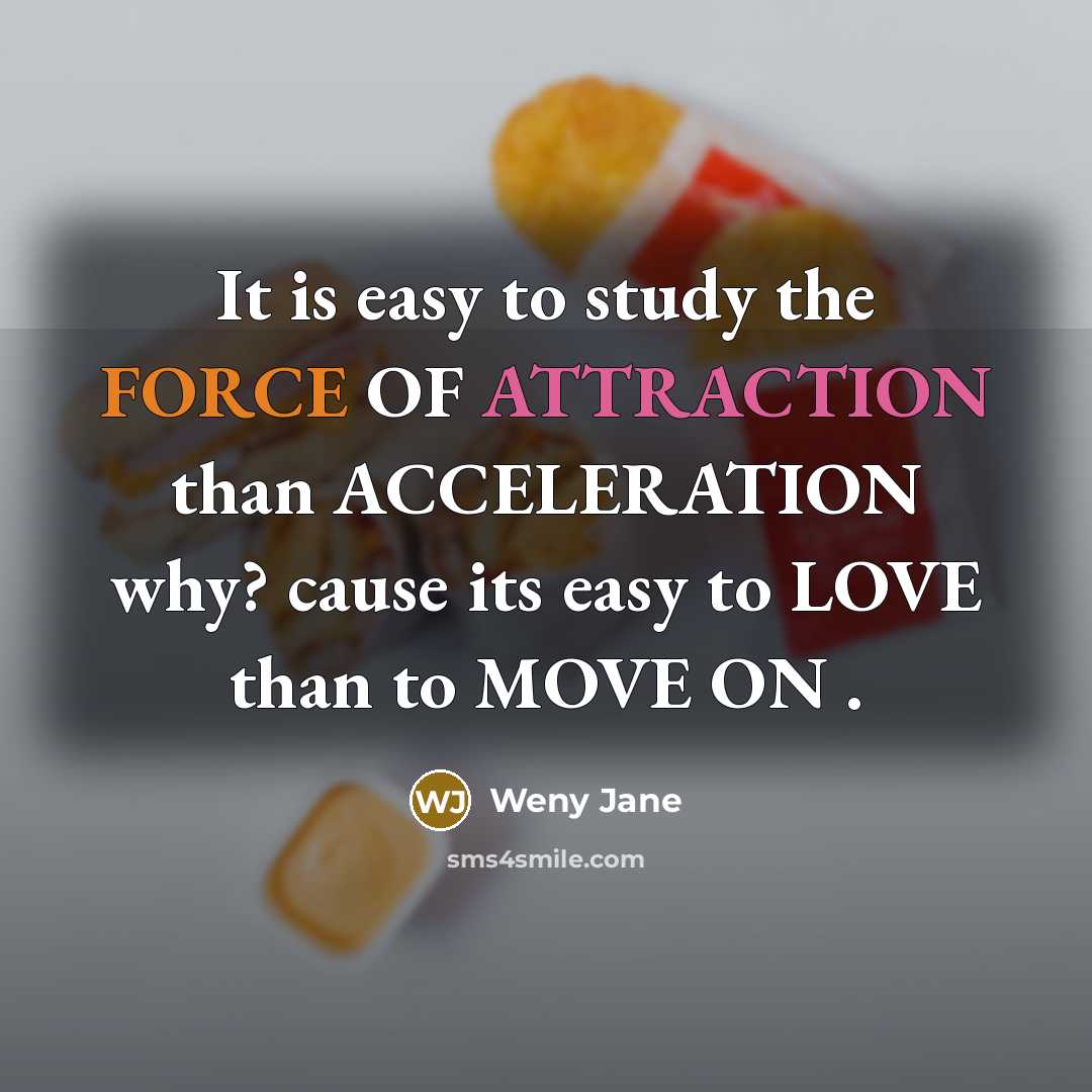 “It is easy to study the FORCE OF ATTRACTION than…” quote by Weny Jane
