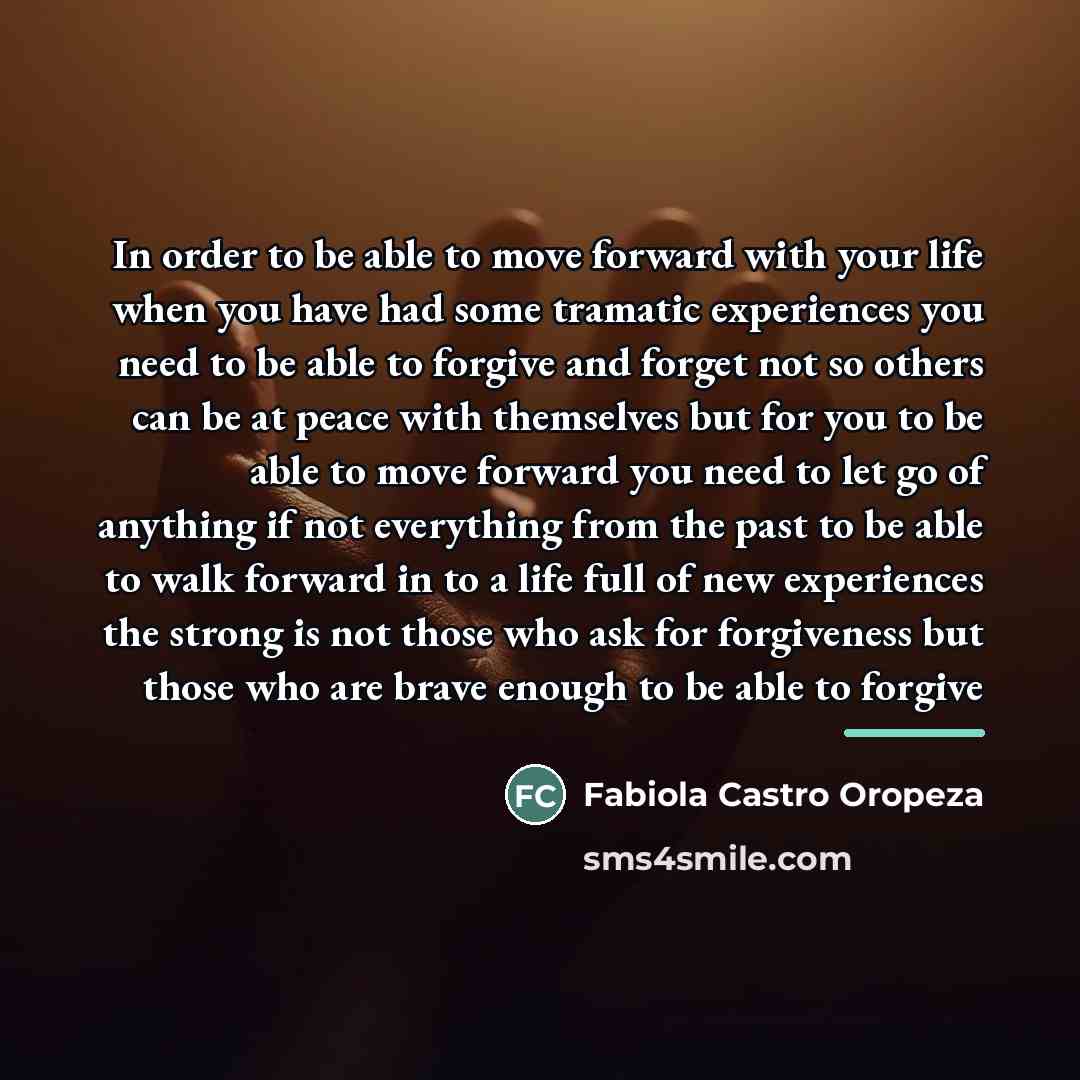 “In order to be able to move forward with your…” quote by Fabiola Castro Oropeza