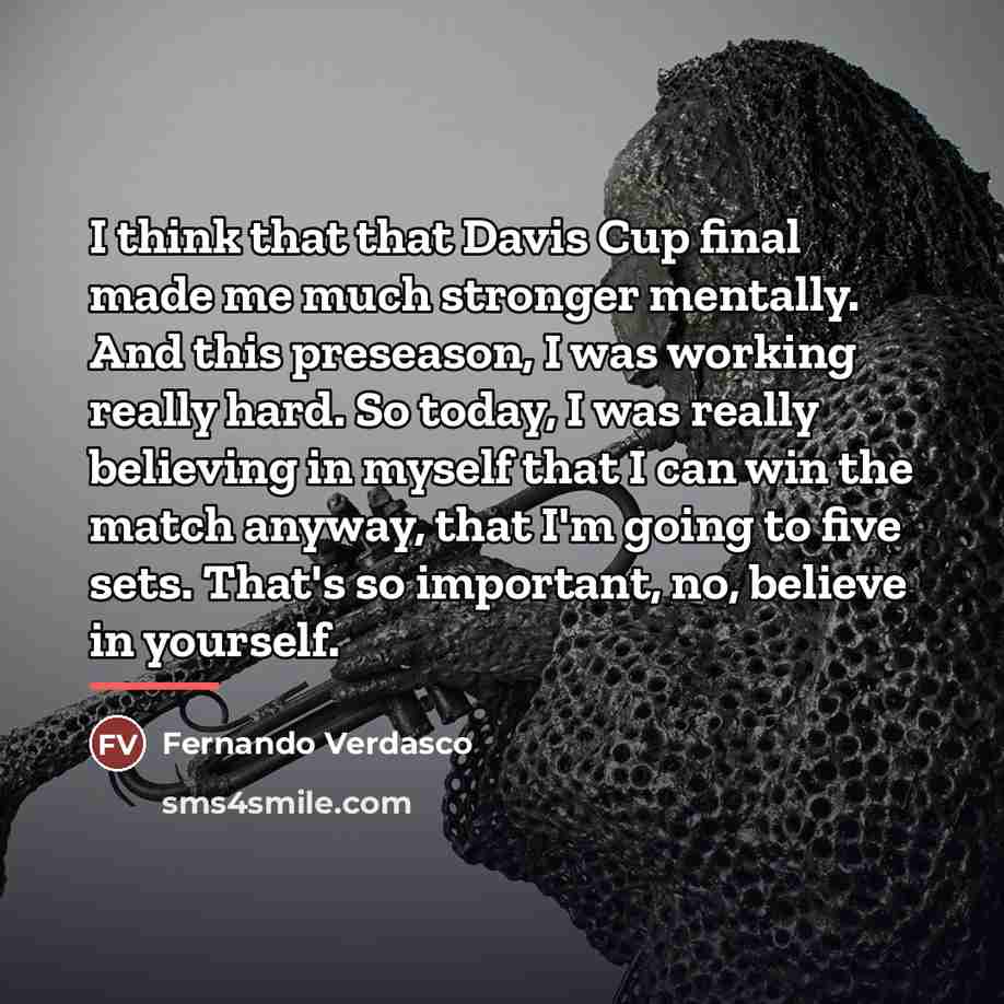 “I think that that Davis Cup final made me much…” quote by Fernando Verdasco