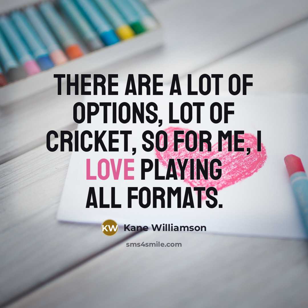 “There are a lot of options, lot of cricket, so…” quote by Kane Williamson