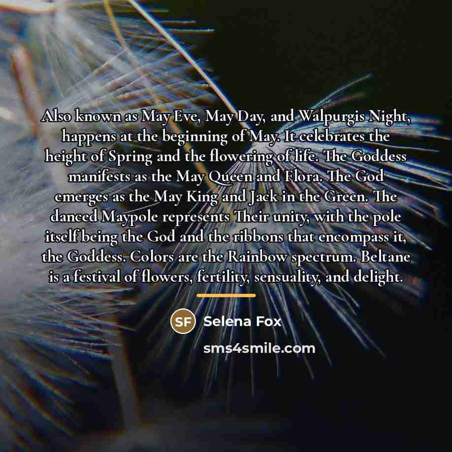 “Also known as May Eve, May Day, and Walpurgis Night,…” quote by Selena Fox