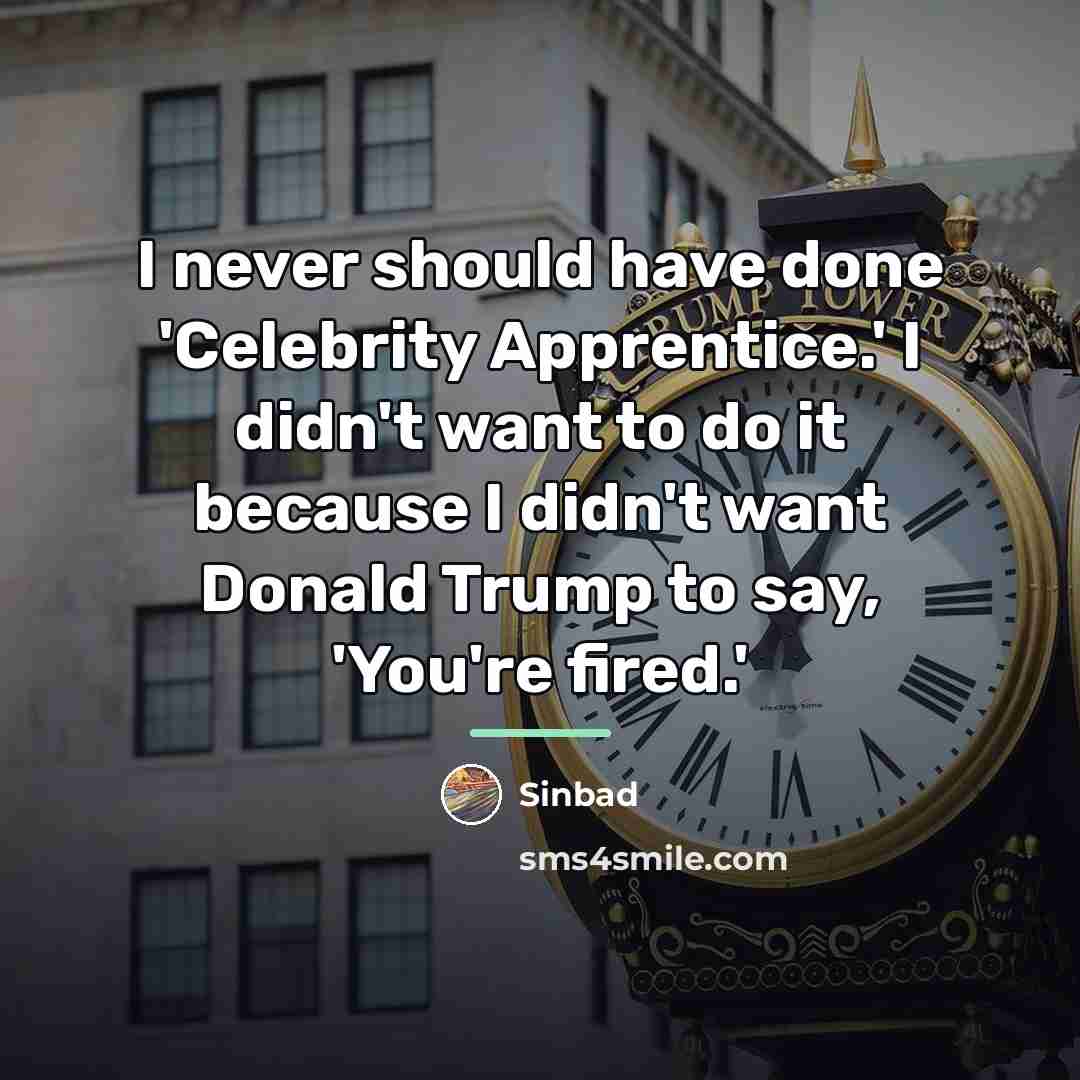 “I never should have done 'Celebrity Apprentice.' I didn't want…” quote by Sinbad
