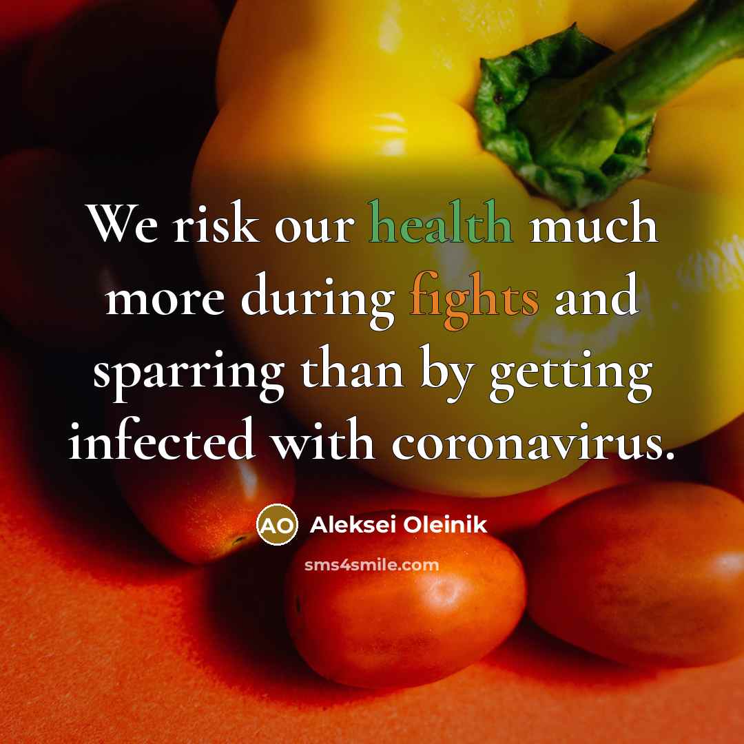 “We risk our health much more during fights and sparring…” quote by Aleksei Oleinik