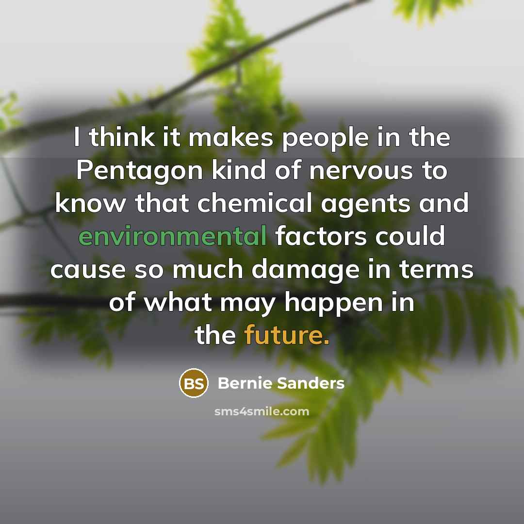 “I think it makes people in the Pentagon kind of…” quote by Bernie Sanders