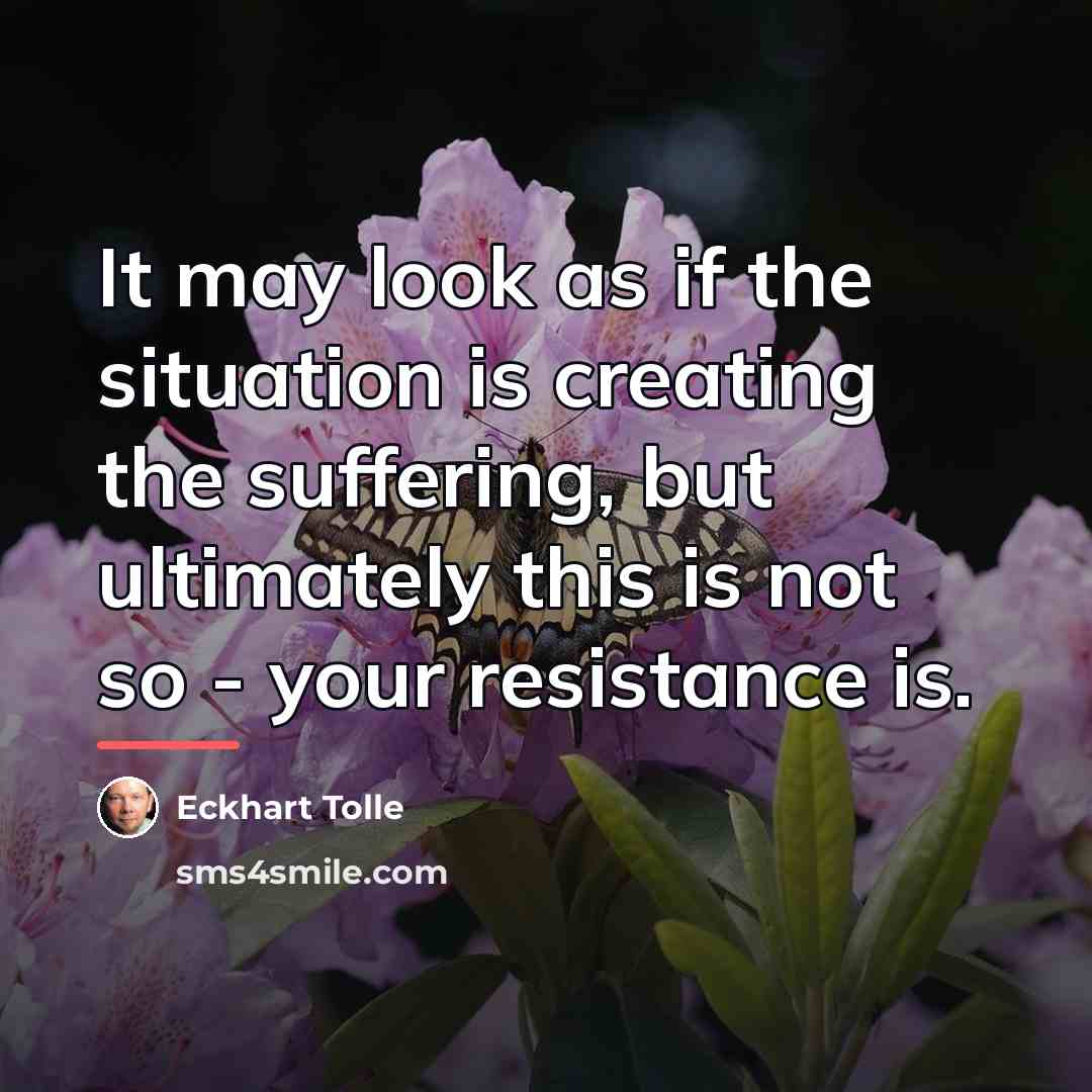 “It may look as if the situation is creating the…” quote by Eckhart Tolle