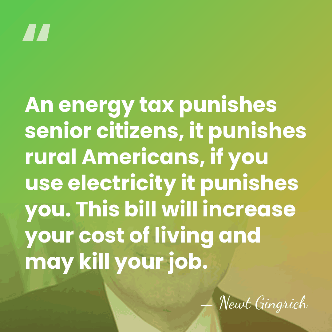 An energy tax punishes senior citizens, it punishes rural Americans, if you&hellip; - Newt Gingrich