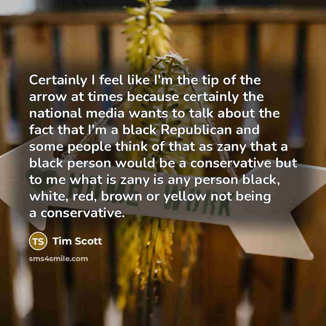 “Certainly I feel like I'm the tip of the arrow…” quote by Tim Scott
