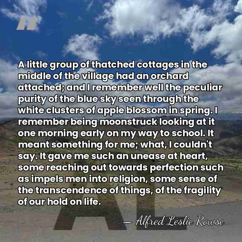 A little group of thatched cottages in the middle of the village&hellip; - Alfred Leslie Rowse