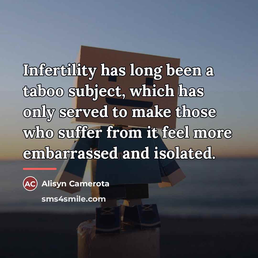 “Infertility has long been a taboo subject, which has only…” quote by Alisyn Camerota
