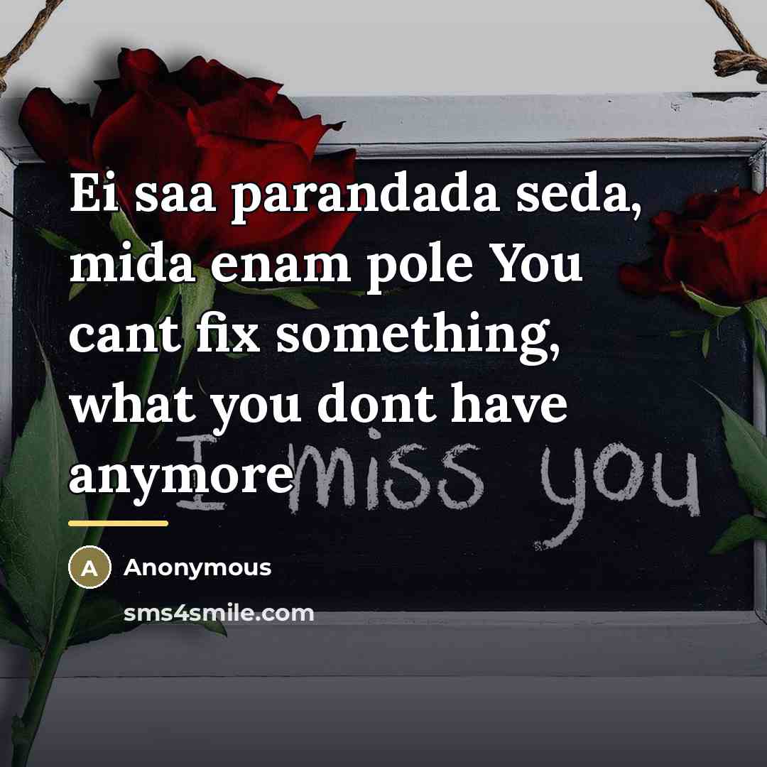 “Ei saa parandada seda, mida enam pole You cant fix…” quote by Anonymous