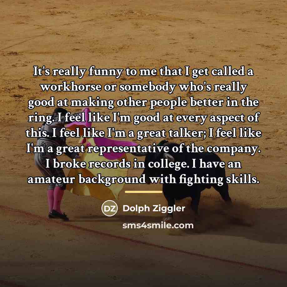 “It's really funny to me that I get called a…” quote by Dolph Ziggler