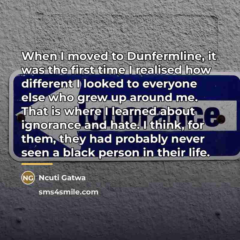 “When I moved to Dunfermline, it was the first time…” quote by Ncuti Gatwa