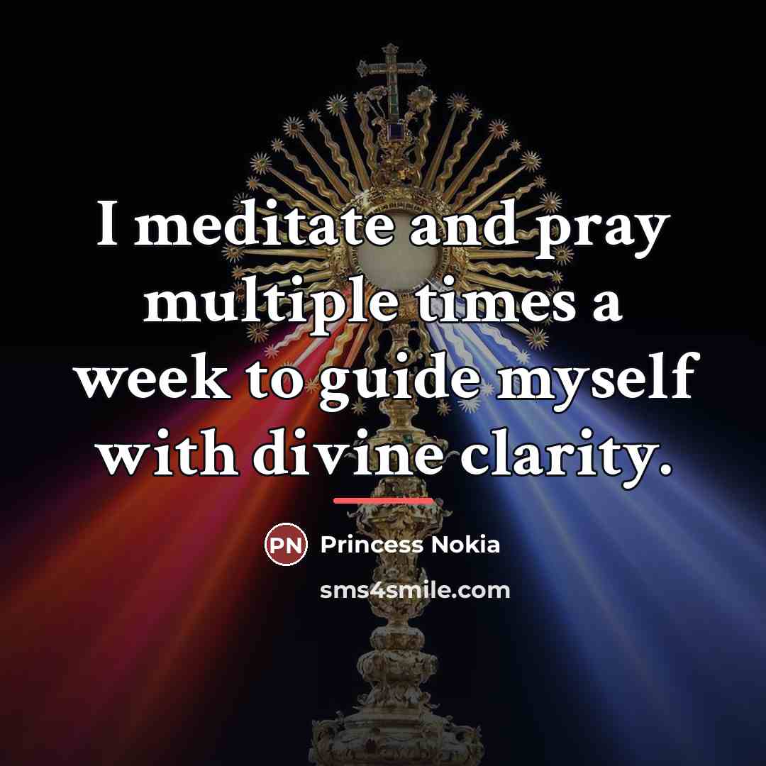 “I meditate and pray multiple times a week to guide…” quote by Princess Nokia