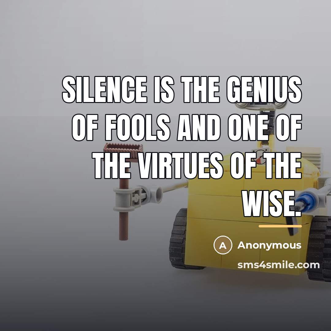 “Silence is the genius of fools and one of the…” quote by Bernard De Bonnard
