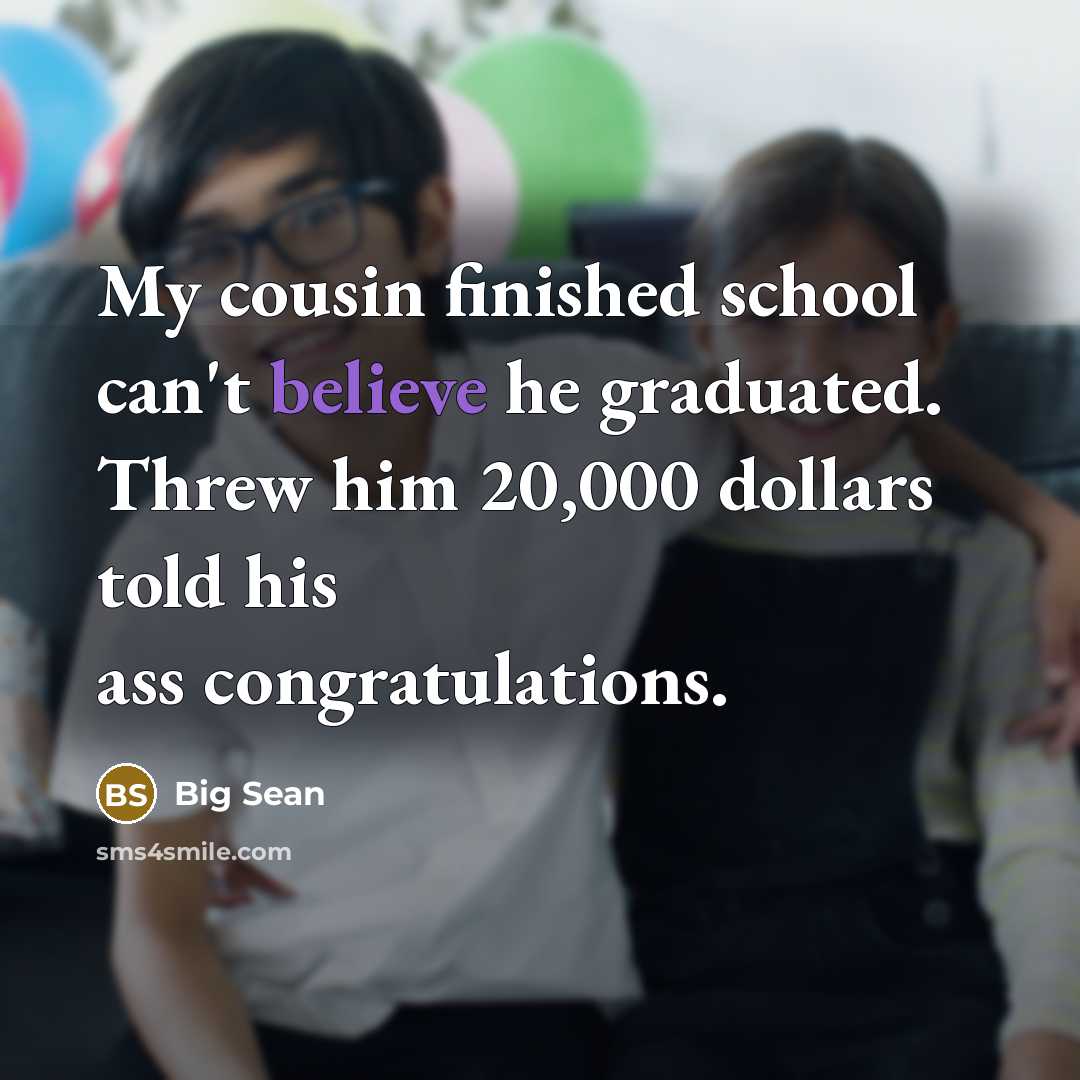 “My cousin finished school can't believe he graduated. Threw him…” quote by Big Sean