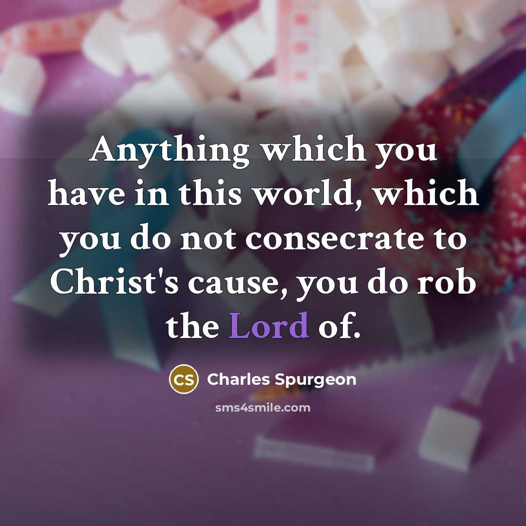 “Anything which you have in this world, which you do…” quote by Charles Spurgeon