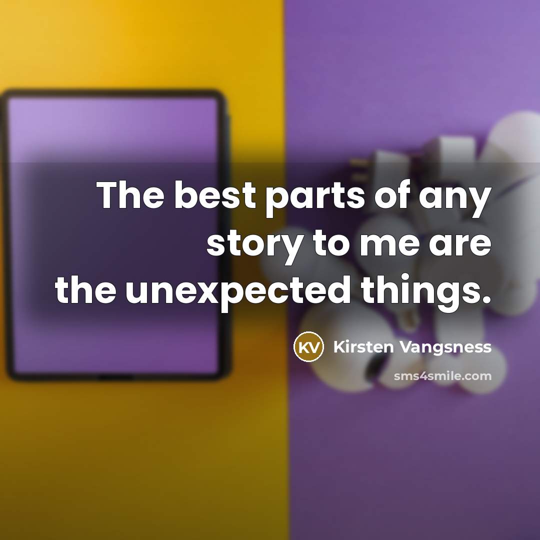“The best parts of any story to me are the…” quote by Kirsten Vangsness