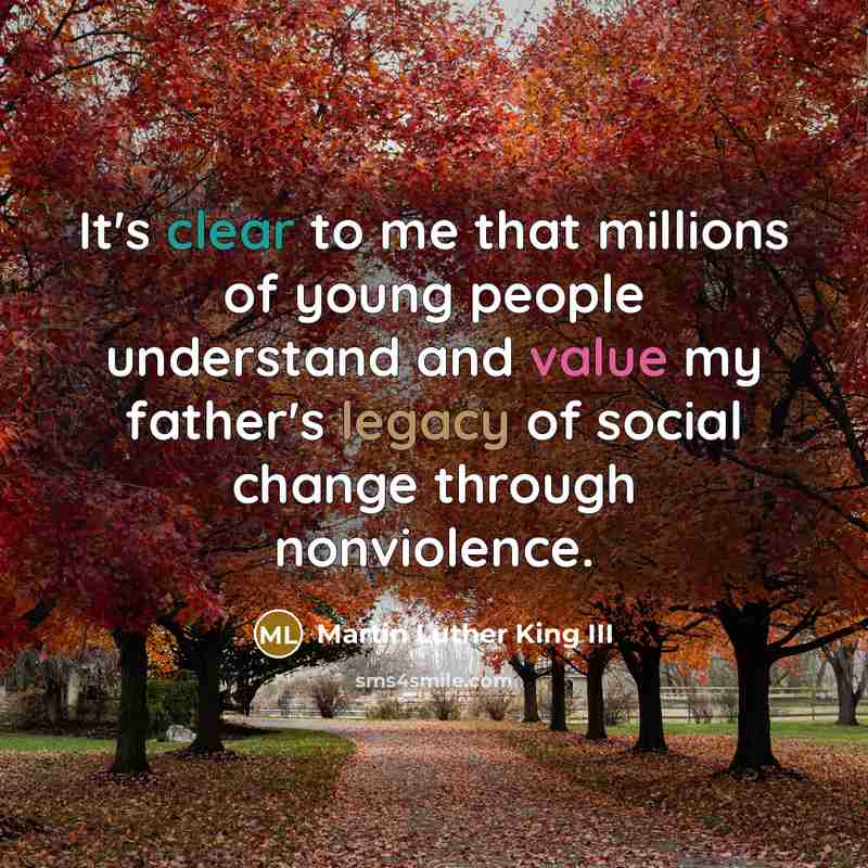“It's clear to me that millions of young people understand…” quote by Martin Luther King III