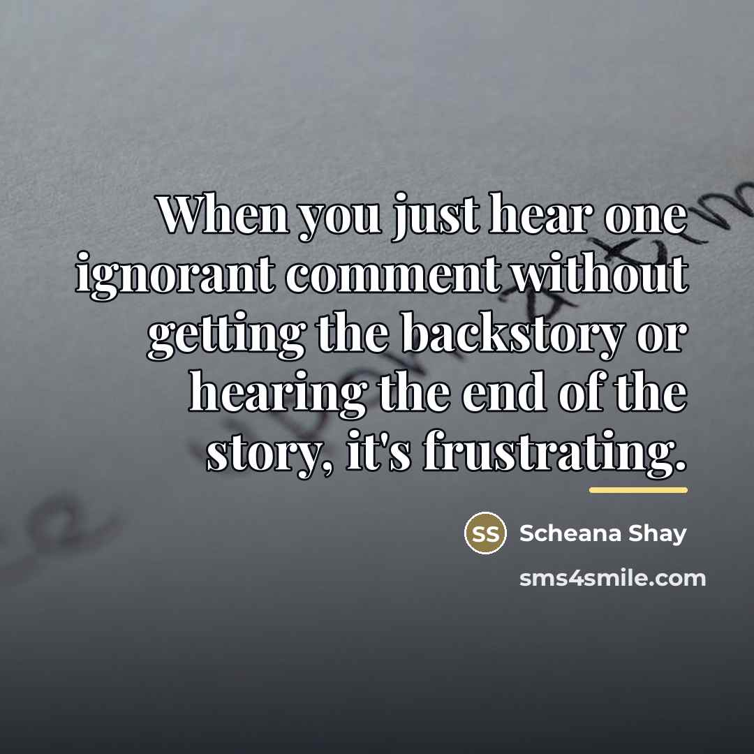 “When you just hear one ignorant comment without getting the…” quote by Scheana Shay