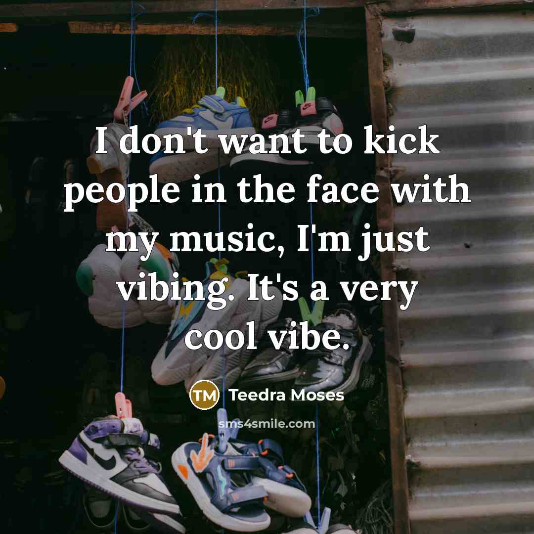 “I don't want to kick people in the face with…” quote by Teedra Moses