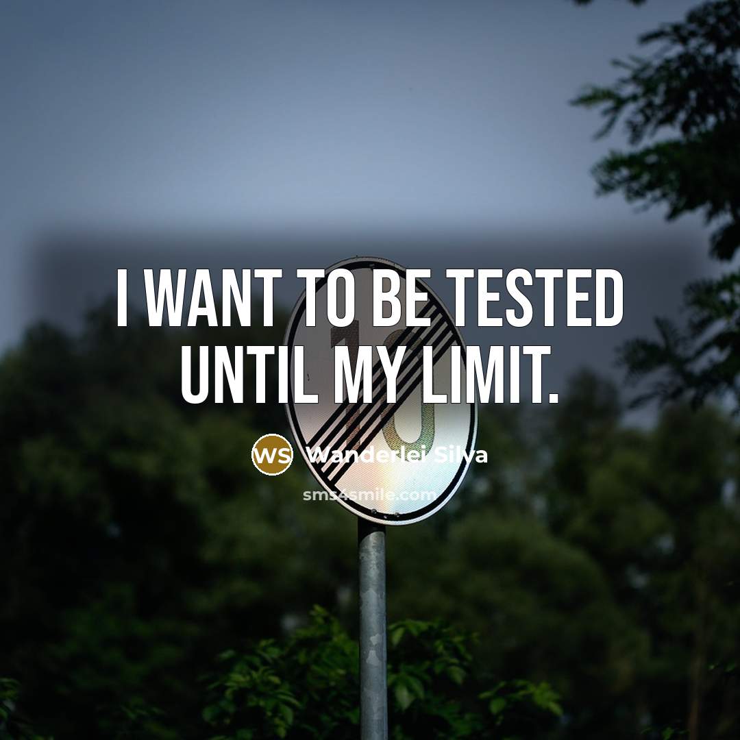 “I want to be tested until my limit.…” quote by Wanderlei Silva