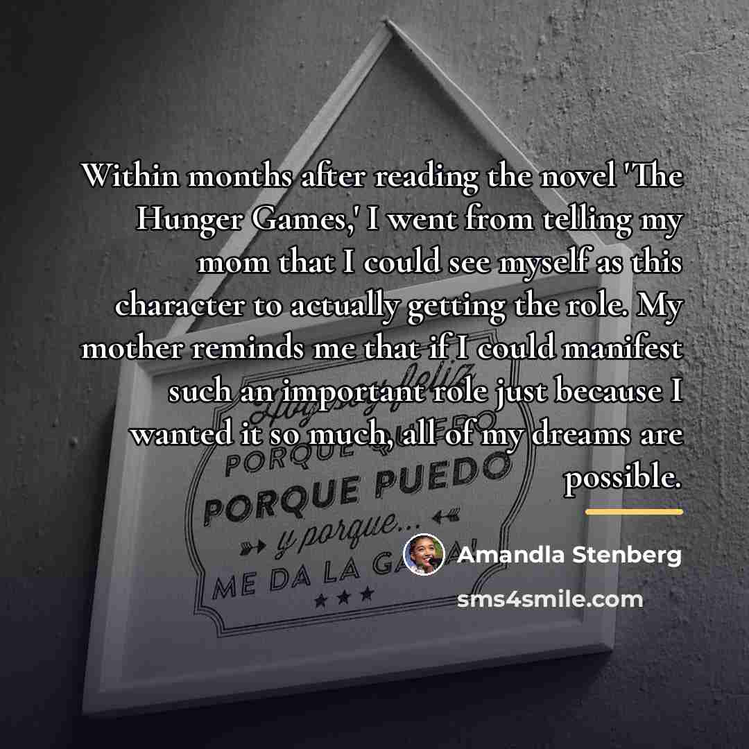 “Within months after reading the novel 'The Hunger Games,' I…” quote by Amandla Stenberg