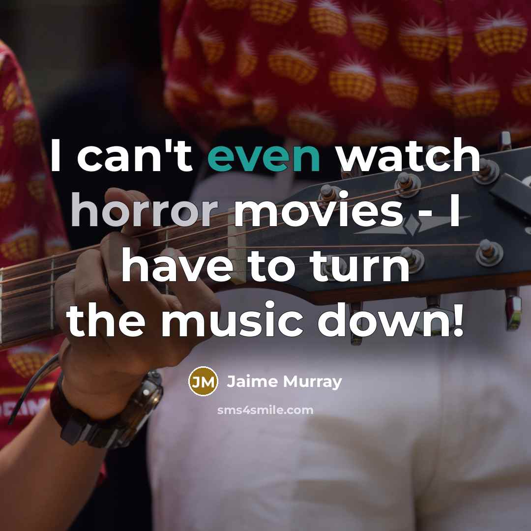 “I can't even watch horror movies - I have to…” quote by Jaime Murray