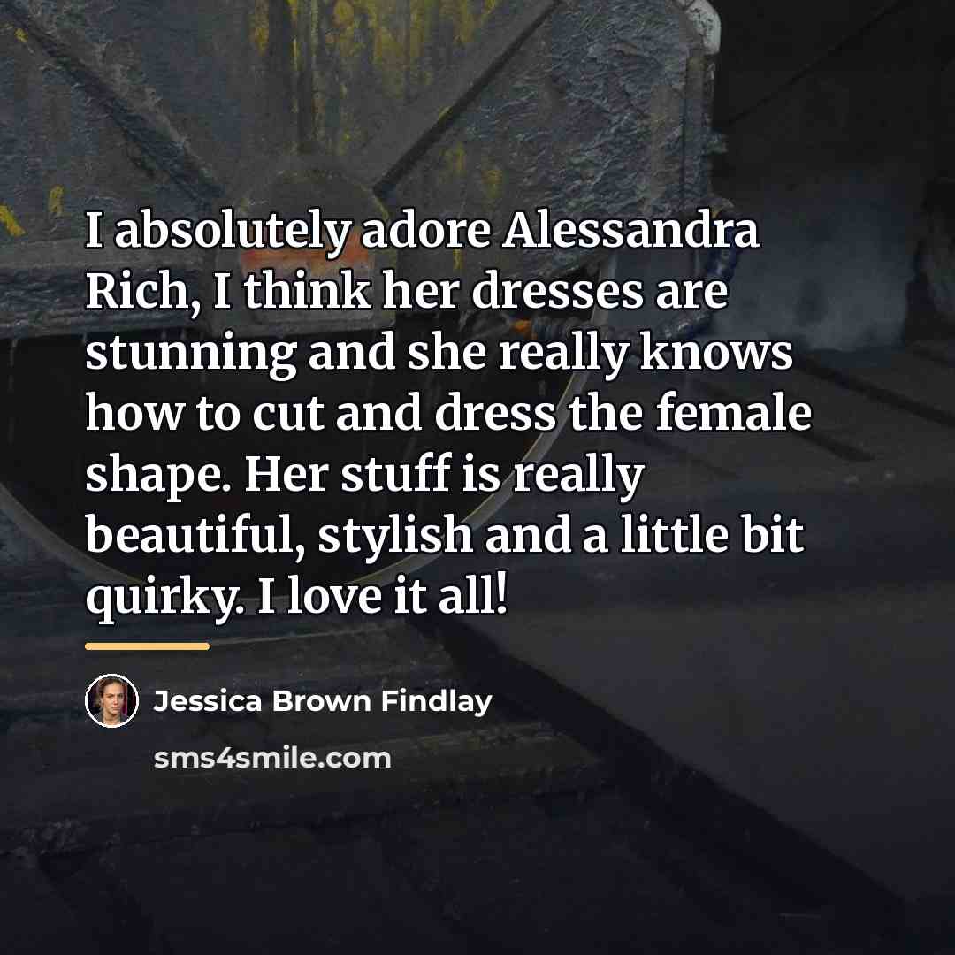 “I absolutely adore Alessandra Rich, I think her dresses are…” quote by Jessica Brown Findlay