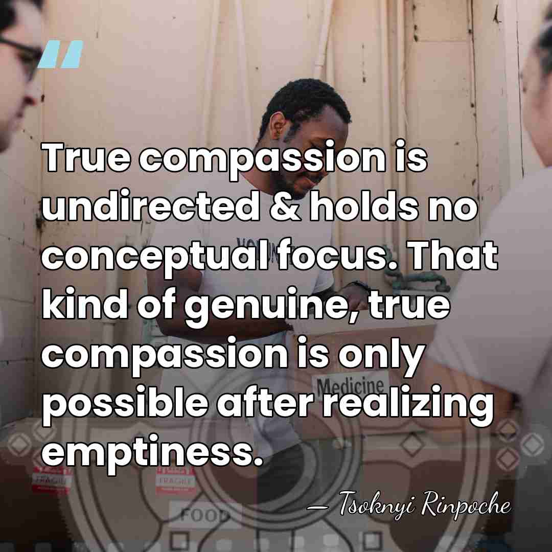 True compassion is undirected & holds no conceptual focus. That kind of&hellip; - Tsoknyi Rinpoche