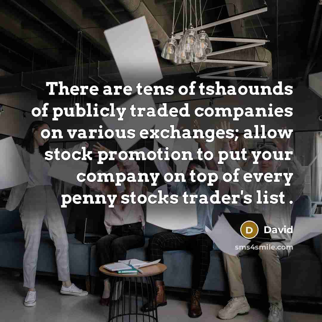 “There are tens of tshaounds of publicly traded companies on…” quote by David