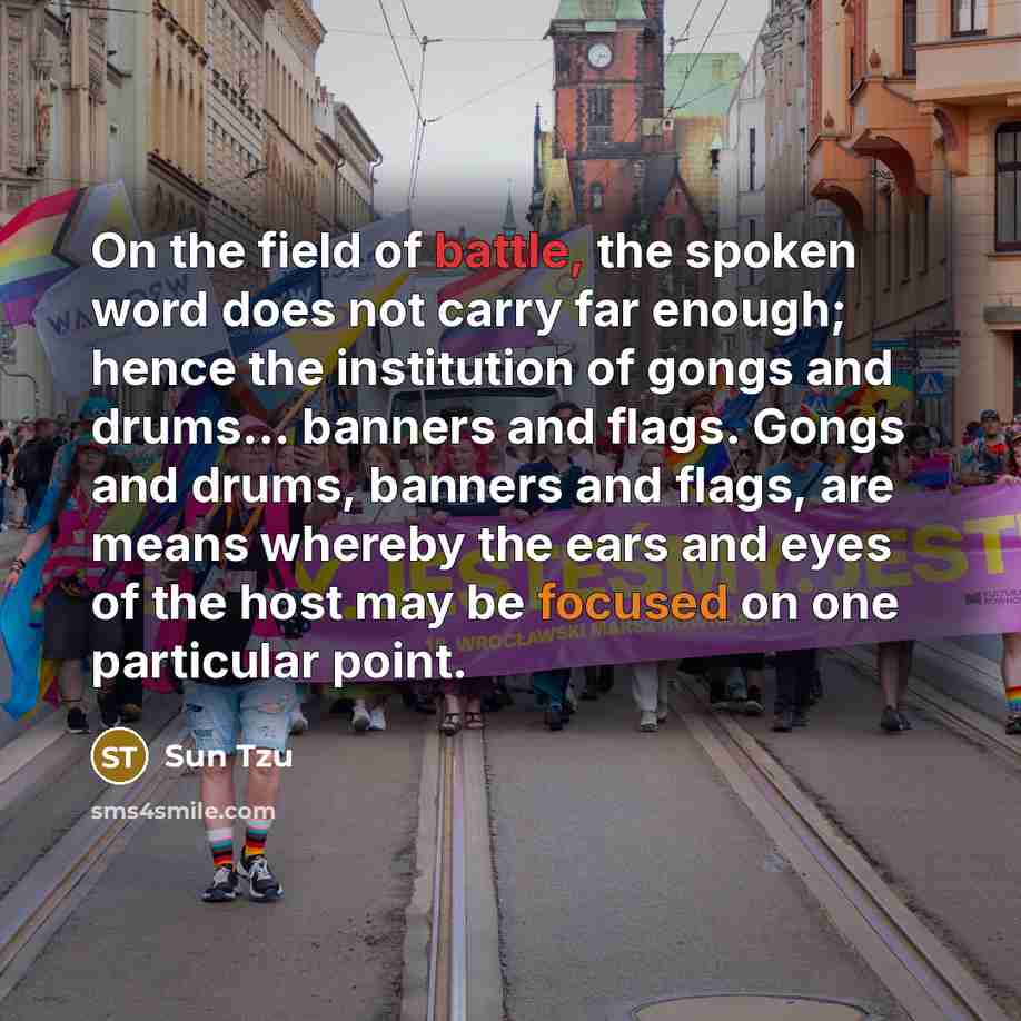 “On the field of battle, the spoken word does not…” quote by Sun Tzu