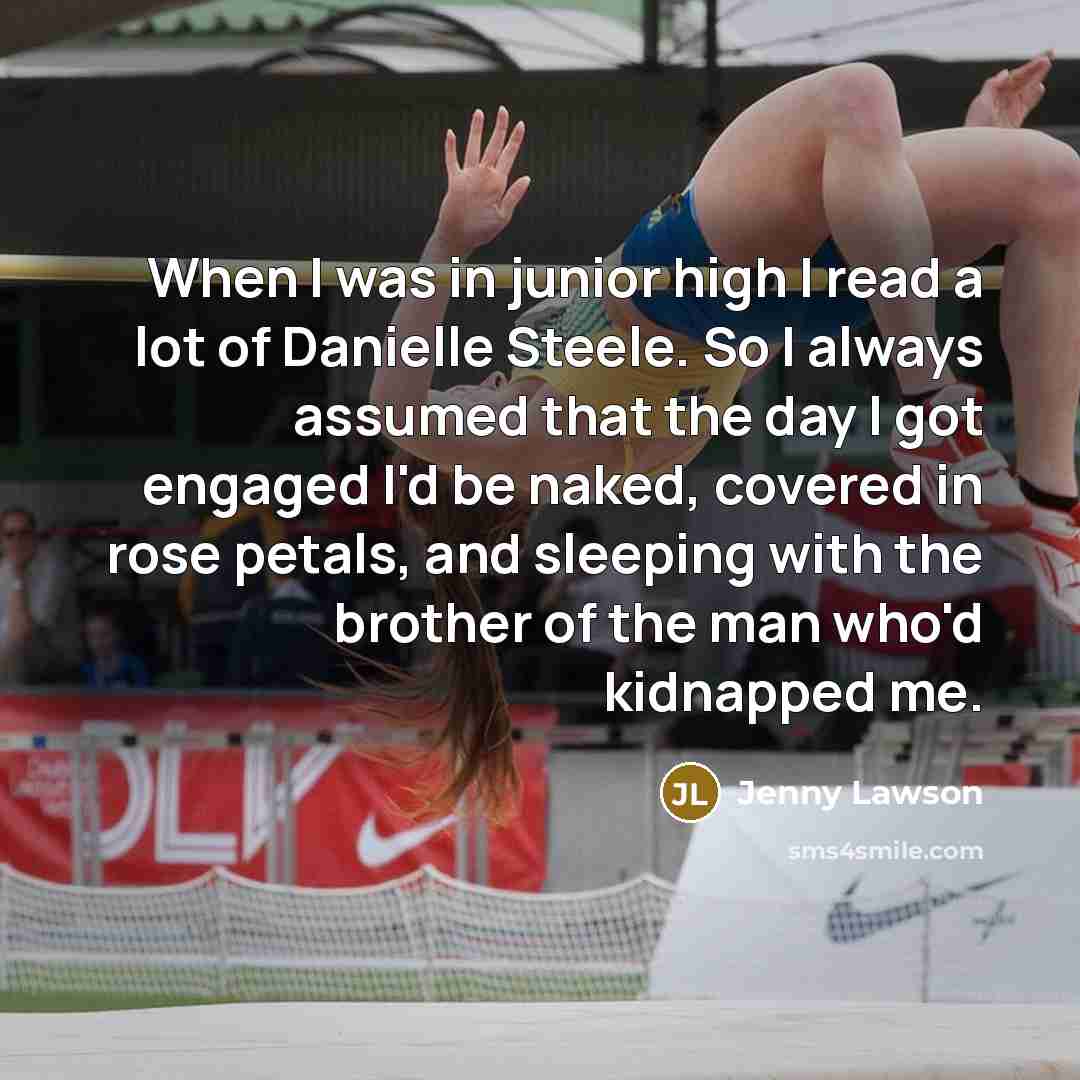 “When I was in junior high I read a lot…” quote by Jenny Lawson