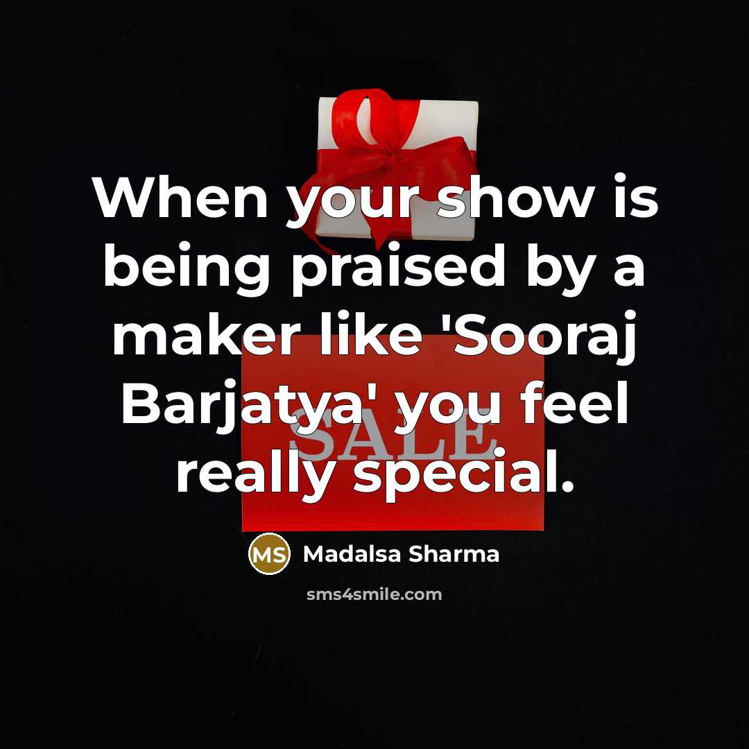 “When your show is being praised by a maker like…” quote by Madalsa Sharma