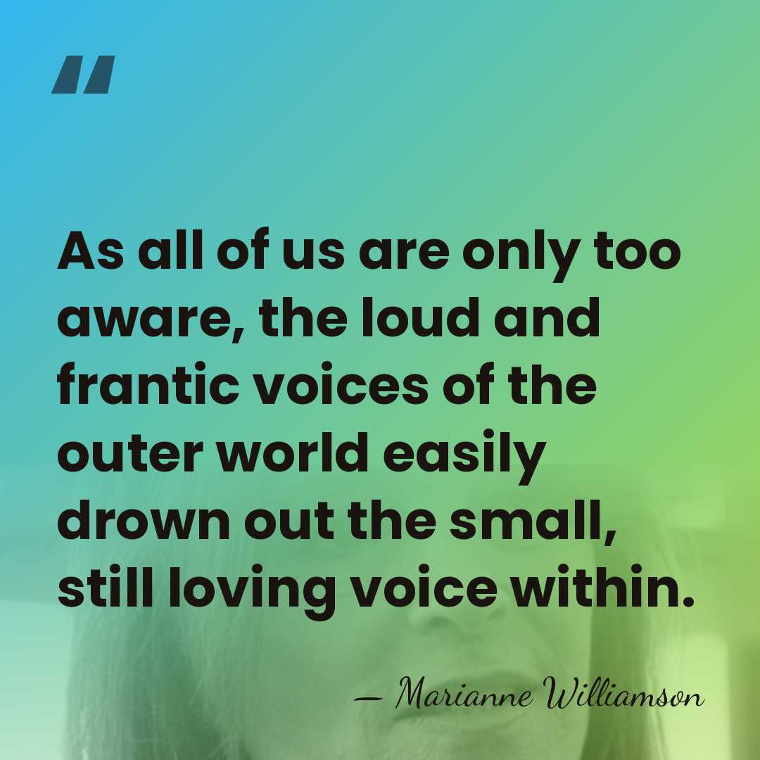 As all of us are only too aware, the loud and frantic&hellip; - Marianne Williamson