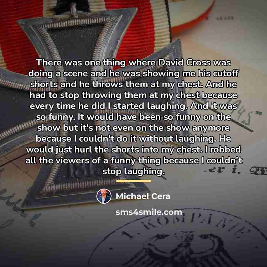 “There was one thing where David Cross was doing a…” quote by Michael Cera